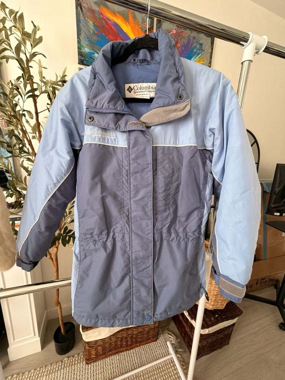 Columbia Women's Winter Ski Snowboarding Jacket Blue Gray Size Small